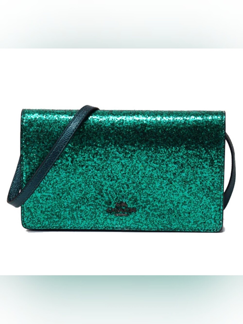 ✨️NWOT Coach Limited Edition Green Glitter Hayden Foldover Crossbody, 2018, $225